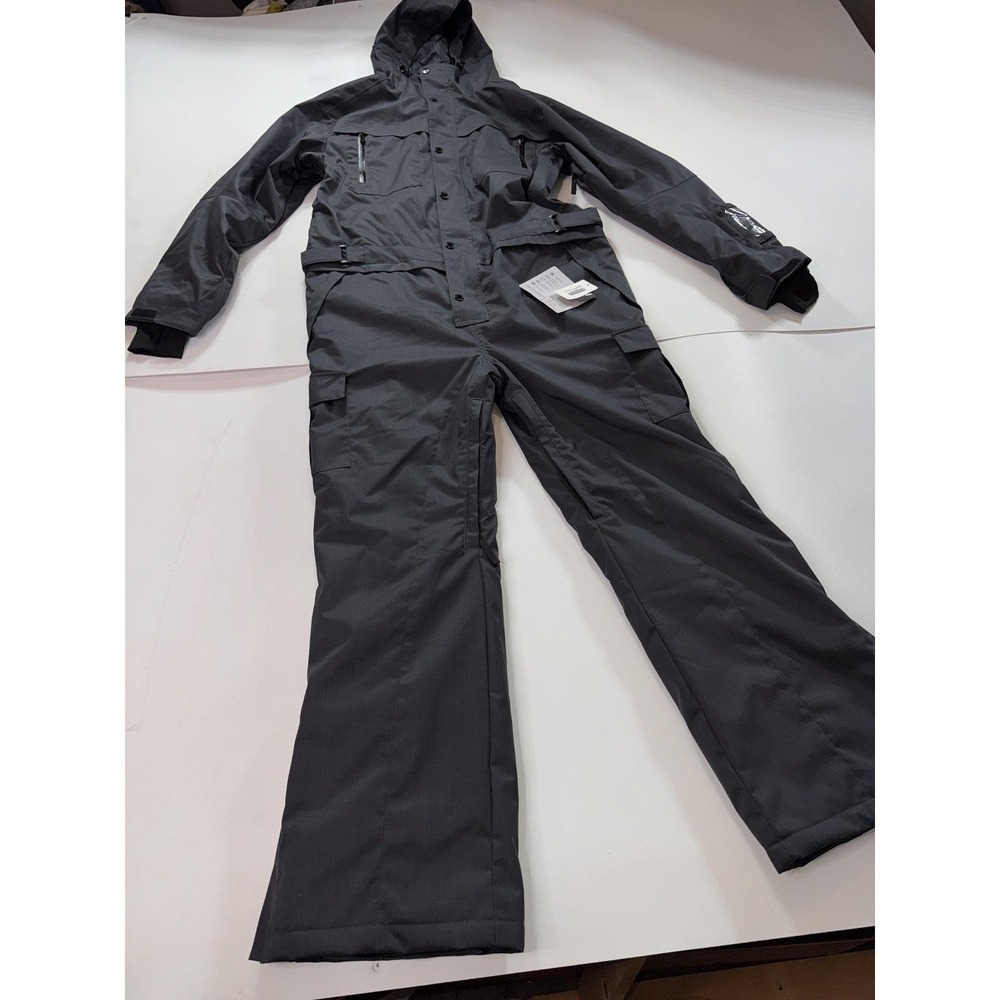 Blue Magic Mens XL Winter Solid One Piece Ski Suits Snow Board Garments Black